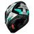 Imagem do Capacete Norisk Razor Speedmax Preto Verde Água Brilhante
