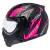 Capacete Peels Mirage Living Preto Rosa Fosco C/ Viseira Interna