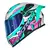 Capacete Norisk Flow Robot Branco Verde água Rosa C/ Viseira Extra + Spoiler
