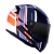 Capacete Ls2 Rapid Ff353 Flag Preto Branco Azul Laranja Brilhante - S2 Motos