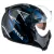 Capacete Peels Mirage Living Preto Azul Brilhante C/ Viseira Interna - comprar online