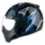 Capacete Peels Mirage Living Preto Azul Brilhante C/ Viseira Interna