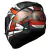 Capacete Norisk Razor Sharp Preto Branco Vermelho - loja online