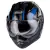Capacete Peels Mirage Living Preto Azul Brilhante C/ Viseira Interna - S2 Motos