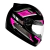 Capacete Ebf New Fit Shift Preto Rosa Brilhante