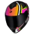 Capacete Race Tech Hit Draw Preto Rosa Brilhante - S2 Motos