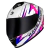 Capacete Race Tech Hit Fuzzy Branco Rosa Brilhante na internet