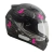 Capacete Ebf New Spark Borboleta Preto e Rosa Brilhante