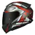 Capacete Norisk Razor Sharp Preto Branco Vermelho