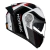 Capacete Norisk Force II Kore Escamoteável Preto Branco Cinza Vermelho C/ Spoiler na internet