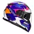 Imagem do Capacete Norisk Soul District Branco Azul Rosa Laranja C/ Viseira Interna
