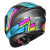 Imagem do Capacete Race Tech Hit Android Cinza Rosa Amarelo Ciano