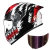 Capacete Norisk Flow Daytona Preto Branco Vermelho Brilho C/ Viseira Extra + Spoiler - comprar online