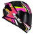 Capacete Race Tech Hit Draw Preto Rosa Brilhante - comprar online