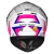 Imagem do Capacete Race Tech Hit Fuzzy Branco Rosa Brilhante