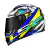 Capacete Ls2 Classic Ff358 Xdron Azul Amarelo Branco Brilhante