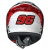 Capacete Norisk Flow Daytona Preto Branco Vermelho Brilho C/ Viseira Extra + Spoiler - loja online