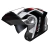 Capacete Norisk Force II Kore Escamoteável Preto Branco Cinza Vermelho C/ Spoiler - comprar online