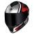 Capacete Race Tech Hit Draw Preto Cinza Vermelho Brilhante na internet