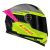 Capacete LS2 FF358 Classic S Digital Preto Amarelo Rosa C/ Spoiler - comprar online