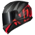 Capacete Norisk Razor Full Preto Vermelho Fosco
