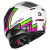 Capacete Race Tech Hit Android Branco Cinza Verde Rosa - loja online