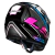 Imagem do Capacete Ls2 Classic Ff358 Xdron Cyan Rosa Azul Preto Branco Brilhante