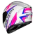 Capacete Race Tech Hit Fuzzy Branco Rosa Brilhante - loja online
