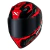 Capacete Norisk Flow Robot Preto Vermelho Brilhante C/ Viseira Extra + Spoiler
