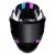 Capacete Ls2 Classic Ff358 Xdron Cyan Rosa Azul Preto Branco Brilhante na internet