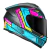 Capacete Race Tech Hit Android Cinza Rosa Amarelo Ciano - comprar online