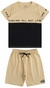 CONJUNTO INFANTIL MASCULINO MESCLADO AMENDOA E PRETO OLIVER - comprar online