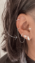 Aro Althea + Cuff (x unidad) / plata y cubic