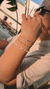 Pulsera Olympia Beige - hilo y plata - Donatella de Joyas