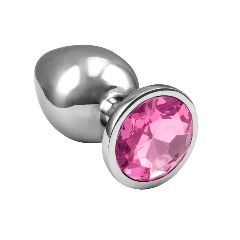 PLUG ANAL AÇO INOXIDÁVEL COM CRISTAL ROSA - comprar online