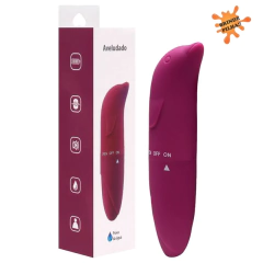 VIBRADOR GOLFINHO TOQUE AVELUDADO VINHO