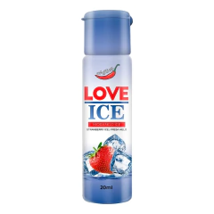 LOVE ICE ÓLEO DE MASSAGEM COMESTÍVEL MORANGO 20ML
