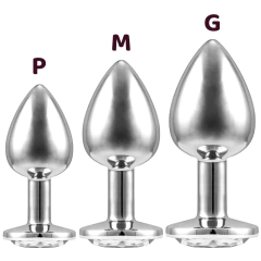 PLUG ANAL AÇO INOXIDÁVEL COM CRISTAL ROSA na internet