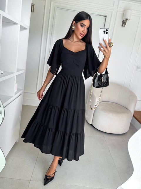 VESTIDO LUANA LISO (Preto)