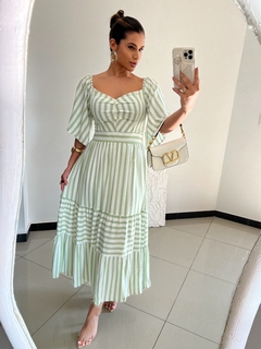 VESTIDO LUANA LISTRADO (Verde)