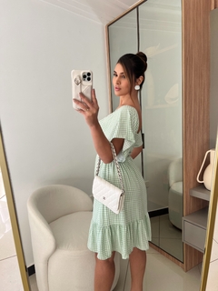 VESTIDO MALY XADREZ (Verde Menta) na internet