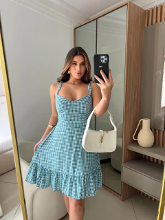 VESTIDO LOISE XADREZ (Azul) - comprar online