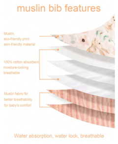 Imagen de Baberos Para Bebé Unisex, Suaves Y Absorbentes, Cinta De Cabeza Desmontable