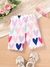 SHORT DE CORAZONES TONOS ROSA