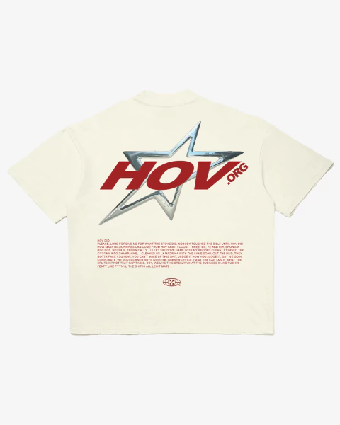 HOV Chrome stars Boxy tee - Off-white - comprar online