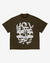 HOV Faces Boxy tee - Marrom