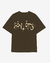 HOV Arabic oversized tee - Marrom - comprar online