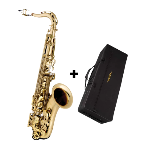 Saxofone Tenor Bb VSTS701N Laqueado - Campana Ornamentada, Chave Fá# Agudo + Acessórios