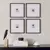 Kit Quadros em MDF Preto com 4 Peças - comprar online