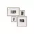 Kit Quadros em MDF e Vidro - 4 Peças